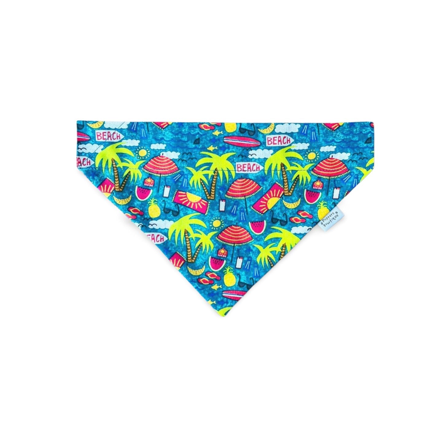 Over the Collar Beach Party Bingo Dog Bandana - Puppers Bowtique