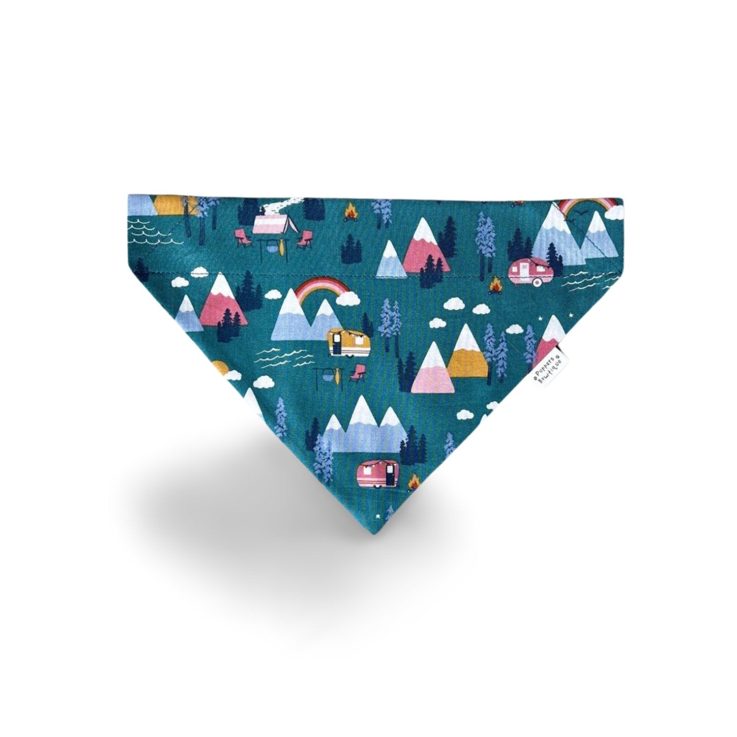 Over the collar Camping in the Wilderness Dog Bandana - Puppers Bowtique