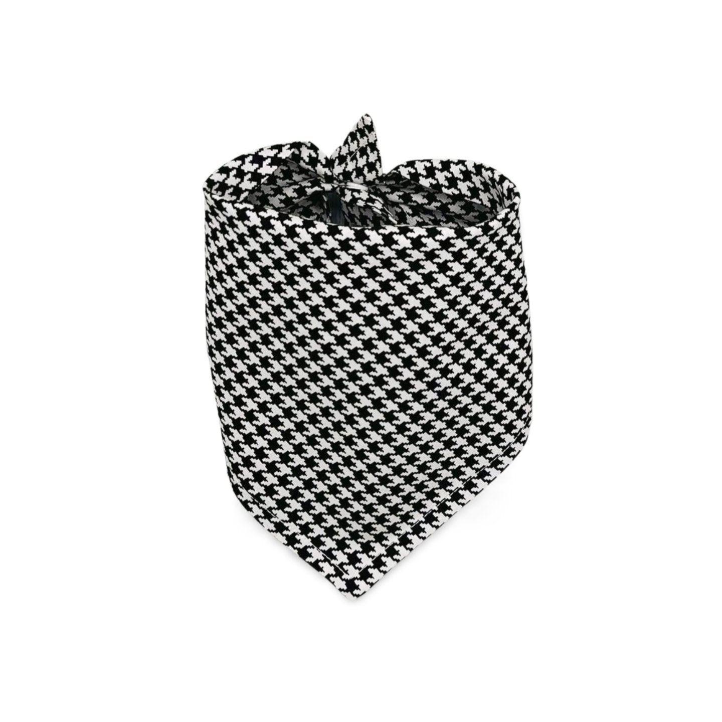 Snap On Black & White Houndstooth Dog Bandana - Puppers Bowtique