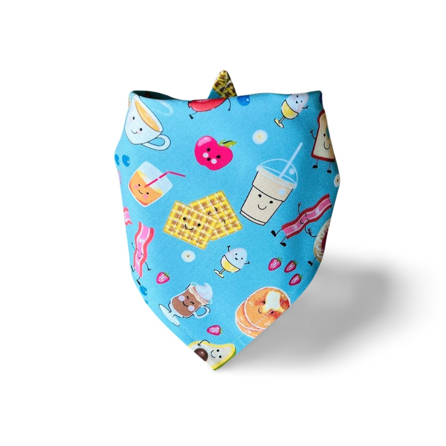 Snap On Funny Breakfast Foods Dog Bandana - Puppers Bowtique