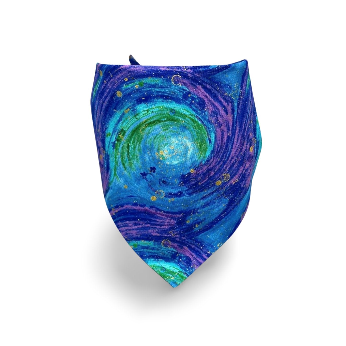 Snap On Metallic Galaxy Watercolor Dog Bandana - Puppers Bowtique