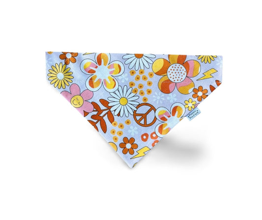 Over the Collar Flower Power Dog Bandana - Puppers Bowtique