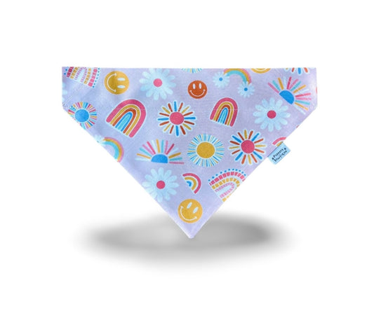 Over the Collar Retro Vibes Dog Bandana - Puppers Bowtique